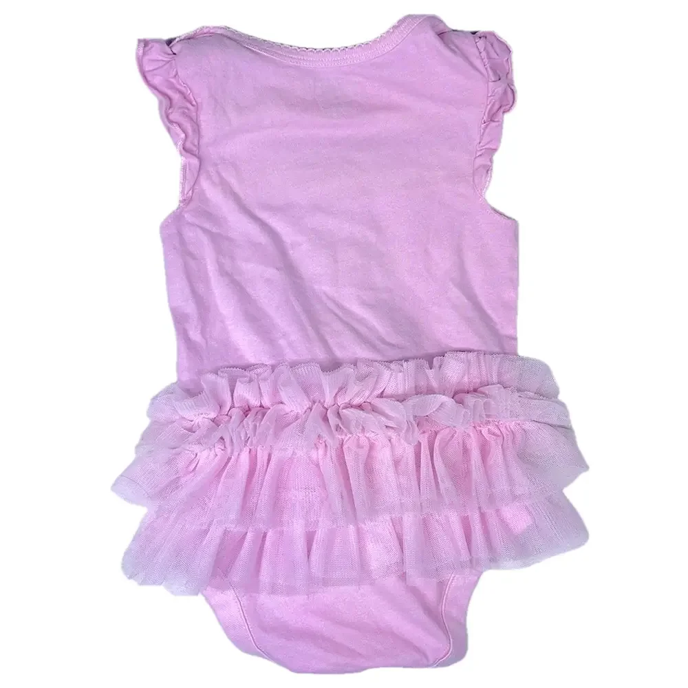 Daddy's Girl Pink Tulle Baby Dress-Style Bodysuit